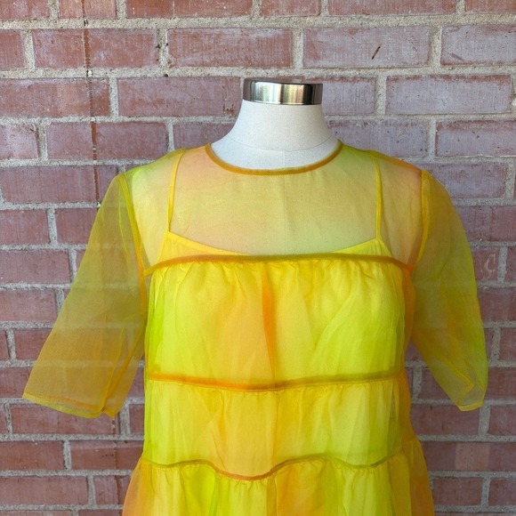 STAUD Staud Hyacinth Maxi Dress In Multi Sunray Large NWT - Picture 3 of 15